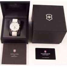 Victorinox Swiss Army Watch Chronograph Classic White Leather 241500