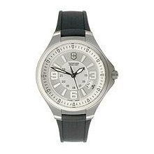 Victorinox Swiss Army Women's Base Camp Silver Dial Rubber Strap Watch (Silver)