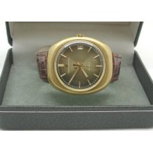 Vintage 1970's Gents Girard Perregaux 18ct Gold On Steel Wristwatch