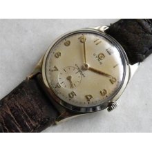 Vintage Cyma Cynaflex 9ct Solid Gold Mens Mechanical Watch Good Condition