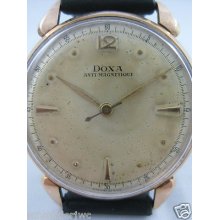 Vintage Doxa Antimagnetique Watch 18k Solid Gold - Tiny Seconds Hand