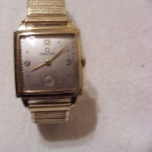 Vintage Gents Omega 14k Yellow Gold Filled Wind Up - Great Runner Ser10697198