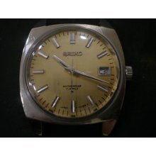 Vintage Mechanical Winding Antique Men 6602 B Classic Seiko Gold Face Watch