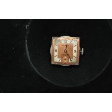 Vintage Mens Benrus Wristwatch Movement Model Ar 1 For Repairs