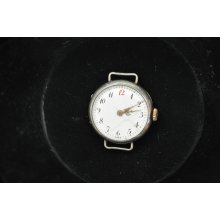 VINTAGE MENS SWISS PRIMROSE .935 STERLING SILVER WW1 STYLE WRISTWATCH - Silver - Sterling Silver