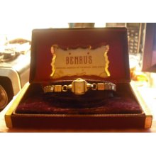 Vintage, Official Watch Of The Nurse, Benrus Ladies Wrist Watch Manual Wind, Runs Well./W Original Box