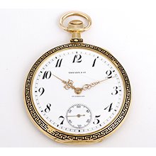 Vintage Patek Philippe 18k Gold 18 Jewel Pocket Watch For Tiffany & Co.