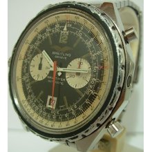 Vintage S.steel Breitling Chrono-matic Navitimer Iraqi Military Pilot's Watch