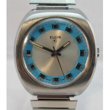 Vintage Swiss Elgin 327 manual wind watch from the 1970s with FHF 96 ST movement