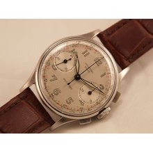 Vintage Universal Geneve Unicompax - Compur Cal. 285 (val.22) Ss Chronograph