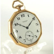 Vintage Waltham 14k Gold Pocket Watch 15 Jewels. 22513054