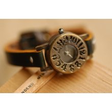 Vintage Watch. Handstitch. Leather Band ///////// Handcraft Watch ///////// Dial