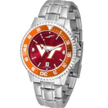 Virginia Tech Hokies Competitor AnoChrome Steel Band Watch