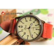 WA03 Women Leather Bracelet Watch Wrist Watch Large Dial Men Watch