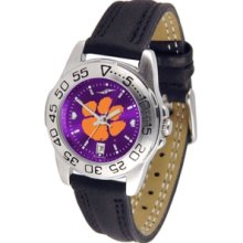 Washington Huskies NCAA AnoChrome Sport Ladies Watch (Leather Ba