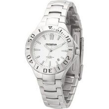 Watch Creations Ladies' Matte Silver Bracelet Watch w/ White Dial Promotional