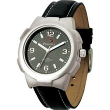 Watch Creations Unisex Matte Silver Finish Sport Watch w/ Leather Strap Promotional