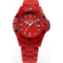 Watch Ltd-080111 Unisex Red Dial And Polycarbonate Bracelet Watch