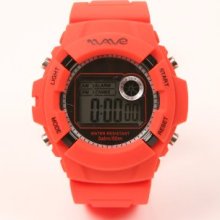 Wave Gear Unisex Sports Colourful Reef Orange Watch Rf1001o With Colour Matched Rubber Strap