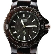 Wewood Unisex Date Chocolate Natural Wood Wooden Watch