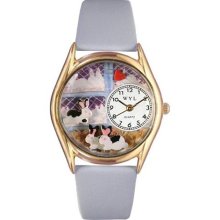 Whimsical Watches C-0110008 Womens Bunny Rabbit Baby Blue Leather And Goldtone Watch