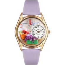 Whimsical Watches C-1211001 Whimsical Womens Gardening Lavender Leather Watch