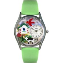 Whimsical Watches Kid s Birdhouse Cat Quartz Leather Strap Watch GOLD