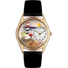 Whimsical watches wc1210012 lighthouse black leather and go - One Size