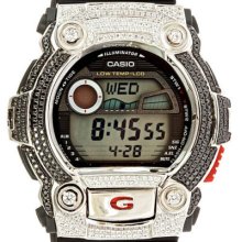 White Black Cubic Zirconia Bezel For Casio Digital Watch G-shock G7900