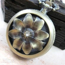 Wholesale 2011 Pocket Watch Lotus Shape Watch Fashion Gift Watch 50p