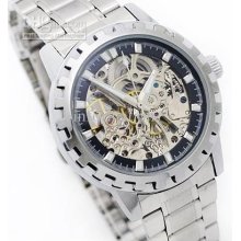 Wholesale-5pieces Wilon Automatic Mechanical Watch The Watch Back Th