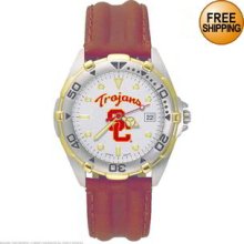 Women Football University of Southern California Leather Wrist Watch (Each)