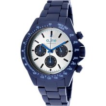 Women's Amore Chronograph Silver Dial Navy Blue Aluminum ...