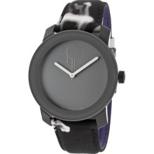 Women's Bold Gray Dial White and Black Canvas ...