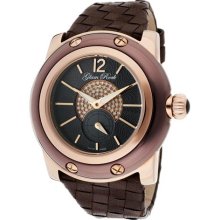 Women's Miami Diamonds Black Dial Brown Genuine Leather ...