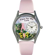 Womens Time For The Cure Pink Leather & Silvertone Watch - S-1110002