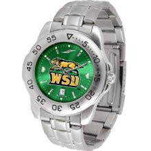 Wright State Raiders Sport Steel Band Ano-Chrome Men's Watch