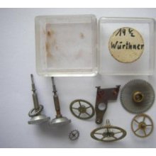 Wurthner Lot Of Pocket Watch Movement Parts Ligne 19