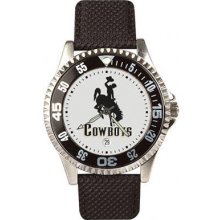 Wyoming Cowboys UW NCAA Mens Leather Wrist Watch ...