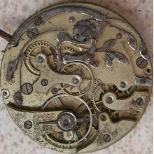 Xfine Pocket Watch Movement Chronograph 45,5 Mm In Diameter To Restore