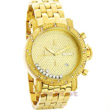 Yellow Gold Tone Watches: JoJino Mens Diamond Watch 0.25ct