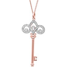 0.25 ct. t.w. Diamond Fleur de Lis Pendant Necklace