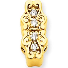 14k Yellow Gold Diamond Spacer Slide