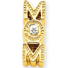 14k Yellow Gold Diamond MOM Spacer Slide