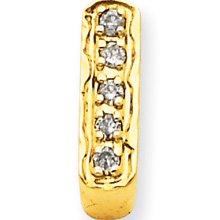 14k Yellow Gold Diamond Slide Spacer