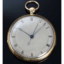 18k Gold Pocket Watch Independent Dead Beat Second Ruby-cylinder Escapement