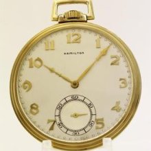 1930 Beautiful Vintage Hamilton 921 Manual Wind 21jewels 12 Size Pocket Watch