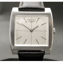 1967 Vintage Longines 19.4 17j Thin Dress Men Stainless Steel Swiss