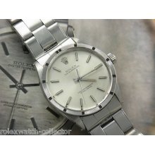 1969's Rolex 1007 Oyster Perpetual Index Silver Dial Watch Rare