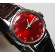 1970' Timex Ladies Silver Watch w/ Lizard Strap - Unique and Rare